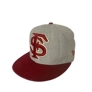 FSU Seminoles HAT CAP NEW ERA 9Forty NCAA Florida State ADJUSTABLE Gray Crimson
